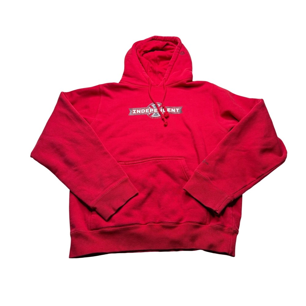INDEPENDENT Truck Company Hoodie Red Logo Graphic Size Large Skateboard Y2k